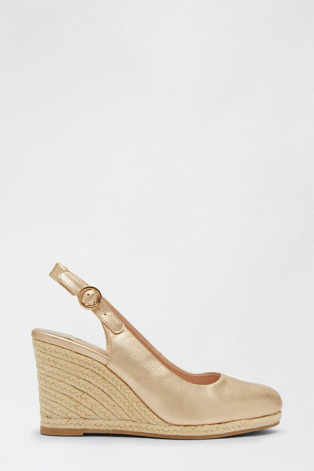 Dorothy perkins gold on sale wedges